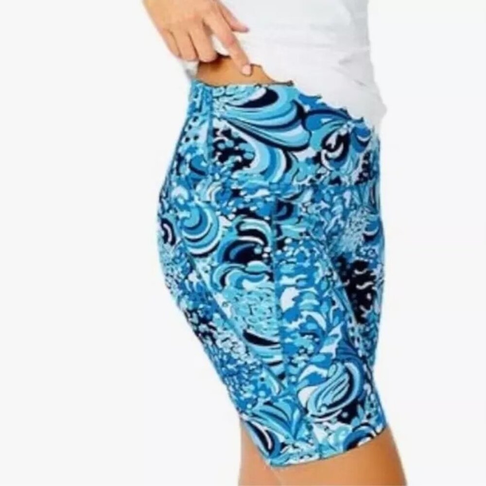 NWT XS Lilly Pulitzer Luxletic 8" South Beach UPF High Rise Bike Athletic